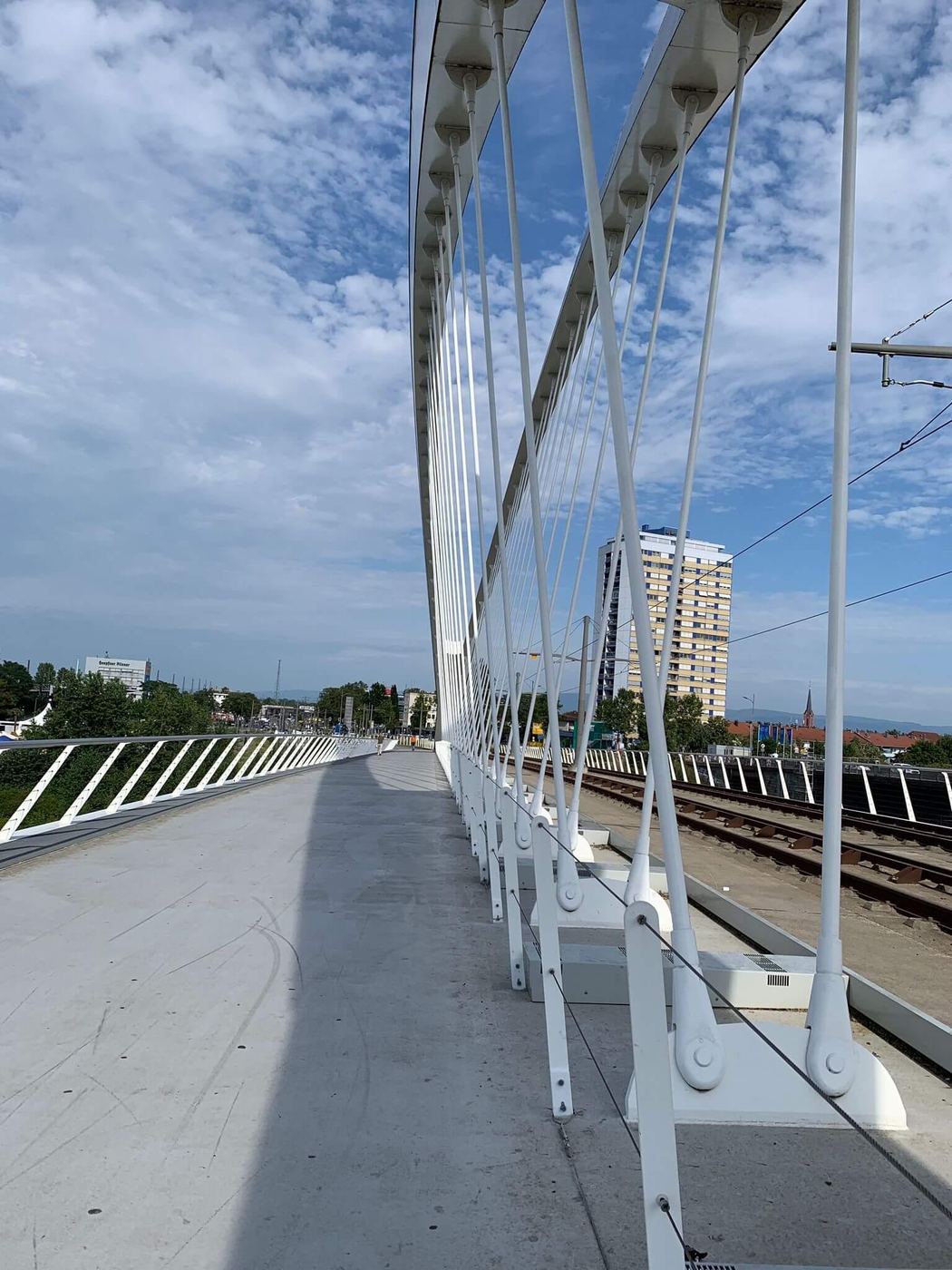 Fahrrad Brücke von Straßburg nach Kehl