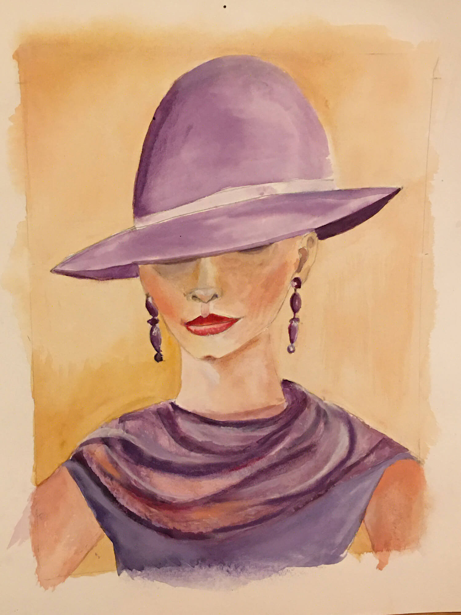 Bild „Frau mit Hut“ von Susanne Lamche