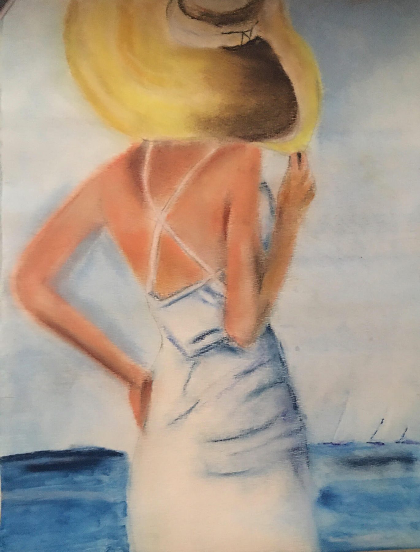 Bild „Frau mit Hut“ von Susanne Lamche